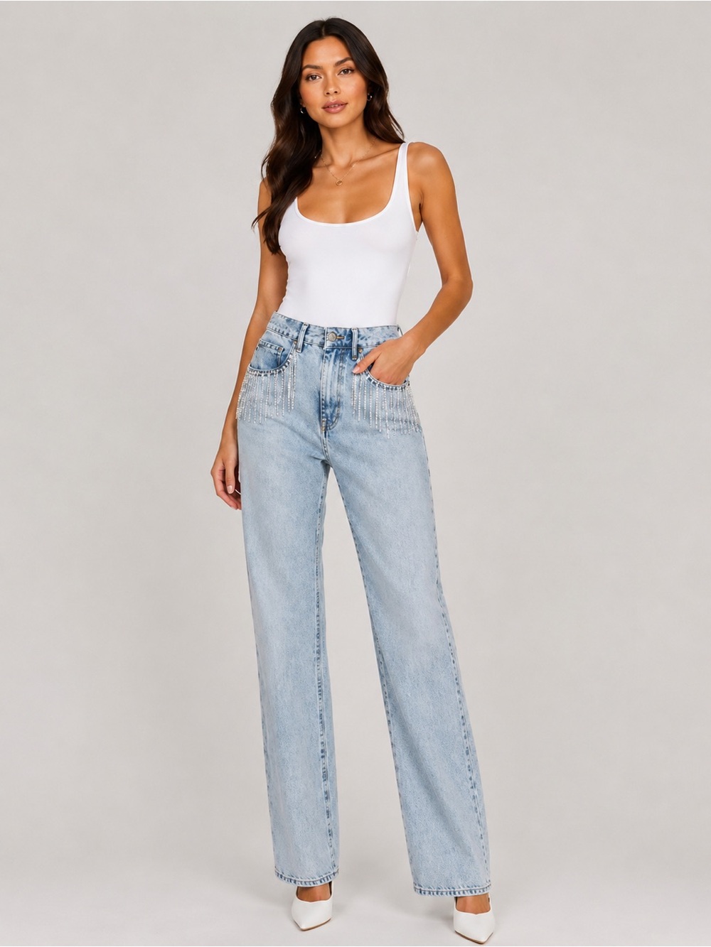 NEW Good American Good '90s High Rise Straight Jeans – Size 4 | Inseam 32"